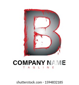 Design the letter B creative logo with the concept of blood for business companies.