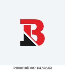 Design the Letter B Logo with the concept of the piece. simple design. Elegant and unique graphic design vector template slices. - vector