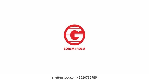 design vetorial do logotipo da letra G para empresa ou negócio com linha de corte