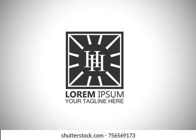 design of the letter H double letter