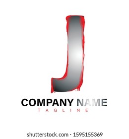 Design the letter J creative logo with the concept of blood for business companies.