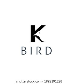 design the letter k and bird logo concept, logo design that is suitable for your business
