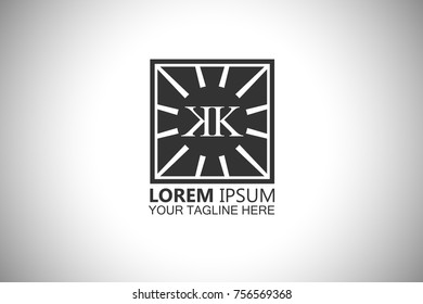 design of the letter K double letter