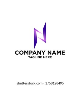 
design letter n logo template