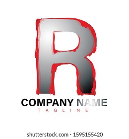 Design the letter R creative logo with the concept of blood for business companies.