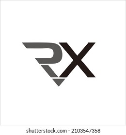 diseñar el logotipo de la letra "RVX" para su nombre, producto e identidad de la empresa