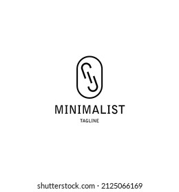 design letter s minimalist vector line style.