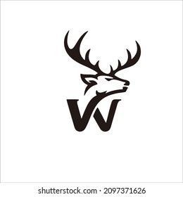 design the letter "W deer" logo for your identity, brand and company name