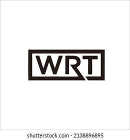 diseñar el logotipo de la letra "WRT" para el nombre e identidad de su empresa
