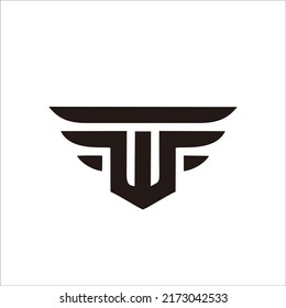 design the letter "WT" logo for your company name and identity