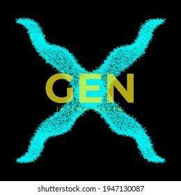 design letter x which represents generation x