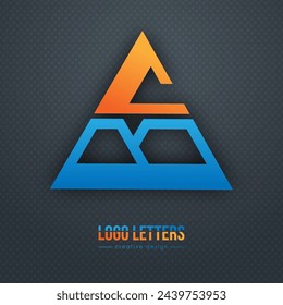 El diseño de las letras C y B. Plantilla de logotipo para una tarjeta de presentación, diseño corporativo, elemento reconocible de una marca o corporación. La idea de la creatividad temática