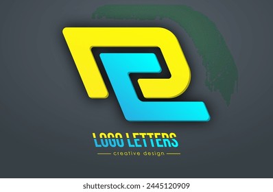 The design of the letters D and C. A logo template for a business card, corporate design, recognizable element of a brand or corporation. The idea of thematic creativity