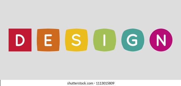 Design letters logo, transformation concept. Growth stages. Transformation forms.