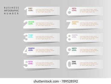Design level number labels template graphic, Success steps concept, staircase infographic, modern design template, vector illustration