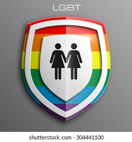Design LGBT symbols shield