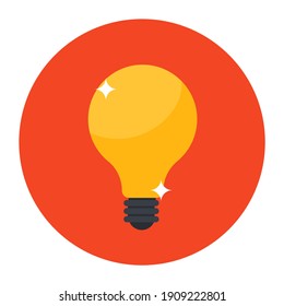 
A design of light bulb in modern flat style