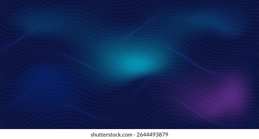 Projetar o conceito de tecnologia digital de alta tecnologia do ponto de luz. Ilustração de computador de alta tecnologia com roxo e azul escuro gradiente moderno abstrato