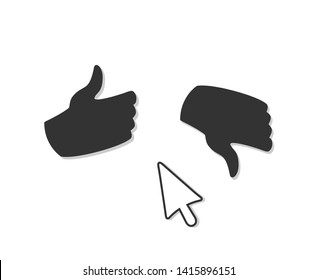 design of like and dislike symbols