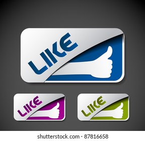 Design of like labels stamps stickers use.