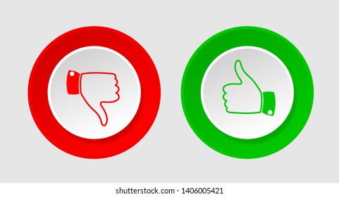 design the likes and dislikes icon in the circle