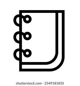 Línea de diseño Icono de arte Nota, Icono de diseño Nota de papel, Icono de diseño plano Nota de papel