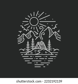 design with line art style displays a clean and feminine image for nature lovers and design in one art