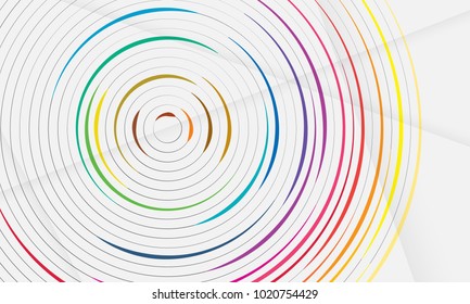 design line color full circle abstract on white background. geometric style vector EPS10.