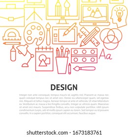 Concepto de línea de diseño. Ilustración vectorial de plantilla de esquema.