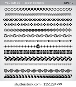 Design Line Horizontal Elements Stock Vector (Royalty Free) 1151224799 ...