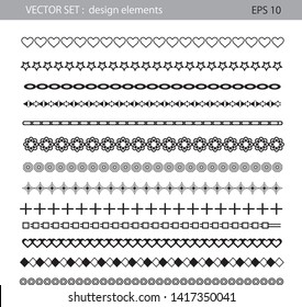  Design line horizontal elements vector.