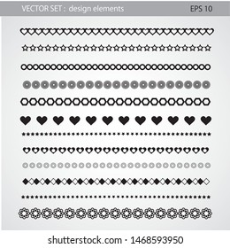  Design line horizontal elements vector.