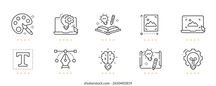 Design line icons. Editable stroke