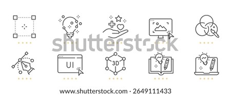 Design line icons. Editable stroke