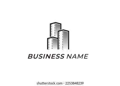 design line logo real estate and video film