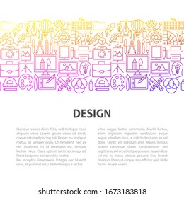 Plantilla de línea de diseño. Ilustración vectorial del póster de esquema.