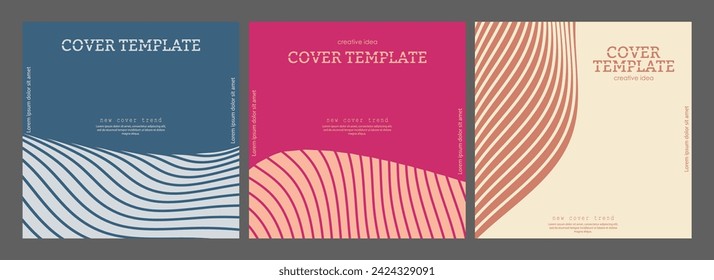 The design of the lines. A template for trending covers, banners, posters, brochures, magazines. Modern creative catalog idea, interior and decor design
