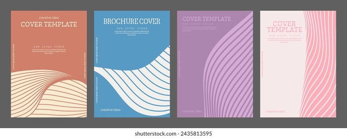 The design of the lines. A template for trending covers, banners, posters, brochures, magazines. Modern creative catalog idea, interior and decor design