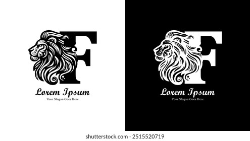 The design of the lion's head logo combined with the letter F and modern style