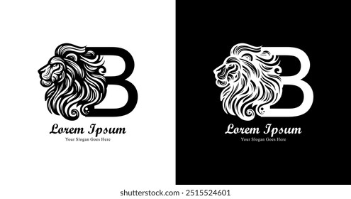 The design of the lion's head logo combined with the letter B and modern style