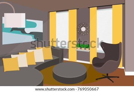 Design of a living room.