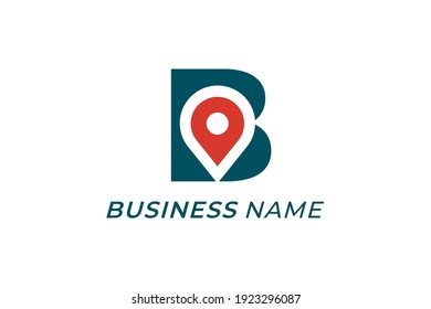 design loco combine GPS location and letter B