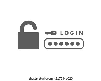 Diseño del símbolo de bloqueo de inicio de sesión