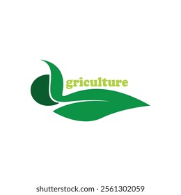 Design logo A, leaf combination.for agriculture template