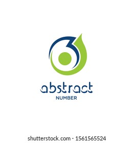 A design logo about number six with an abstract look.
