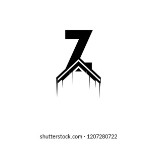 Design Logo Abstract Initial Letter Z with Arrow Sharp Element Illustration