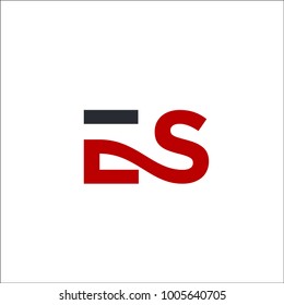 design logo abstract initials ES