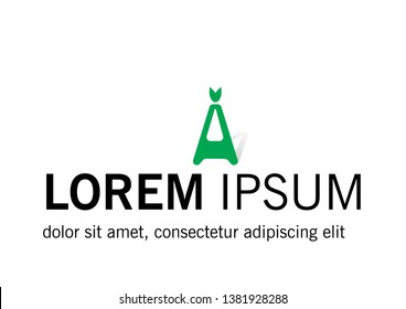 design logo from alphabet "A"