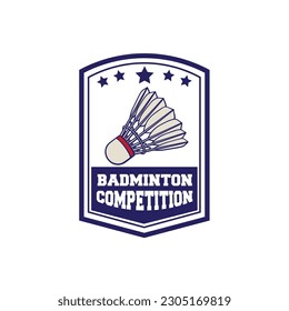 design logo badminton vector illustration
