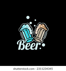 design logo beer vector illustration